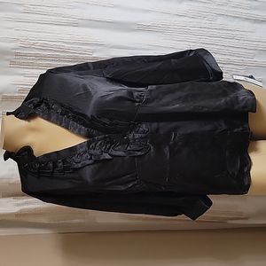 Black Button Up Silk Shirt! NWT!
